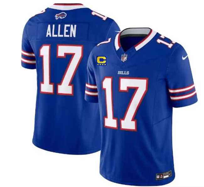 Men & Women & Youth Buffalo Bills #17 Josh Allen Blue 2023 F.U.S.E. With 4-Star C Patch Vapor Untouchable Limited Football Stitched Jersey